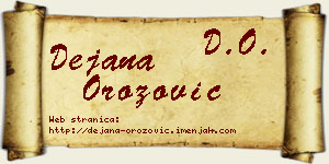 Dejana Orozović vizit kartica